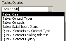 Tables/Queries Dropdown in Simple Query Wizard