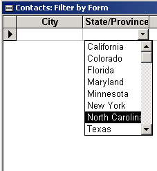 State/Province Dropdown List