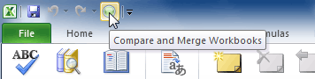 Compare and Merge Workbooks command