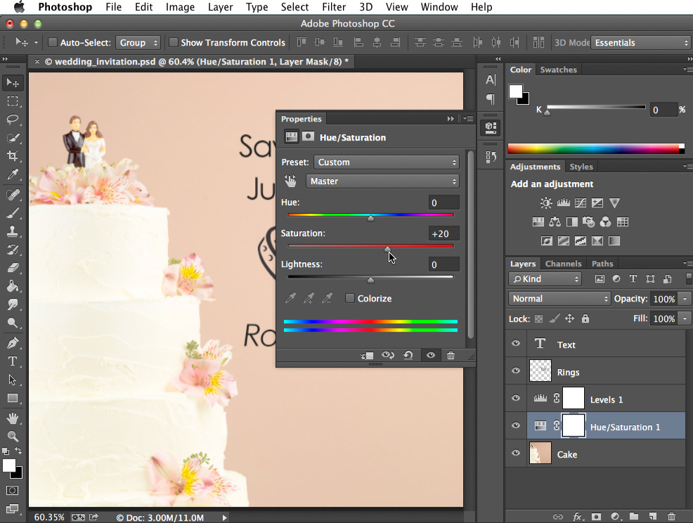 Screenshot of Adobe Photoshop CC