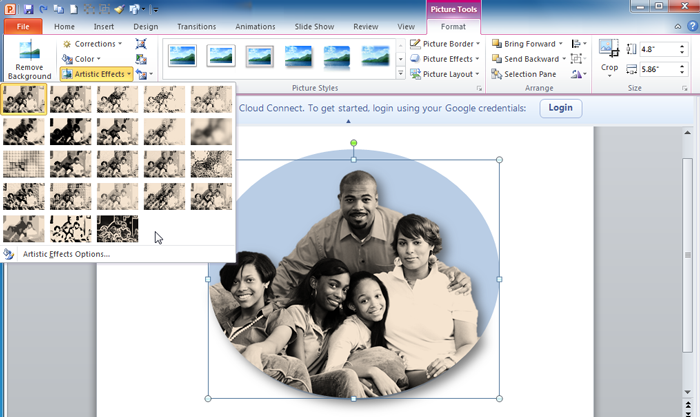 Additional picture-editing options in PowerPoint
