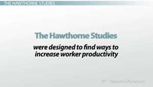 Goal of the Hawthorne Studies