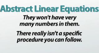 abstract linear equations