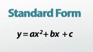 standard form of a quadratic equation