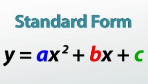 standard form parabola