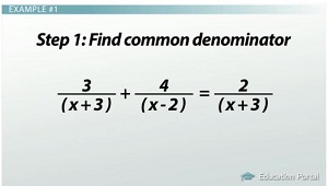 Finding the common denominator