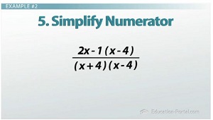 Simplifying the numerator