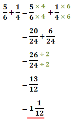 answer is 1 1/12