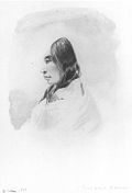 Field sketch of a Cowlitz woman (Caw Wacham)