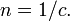 n=1/c.